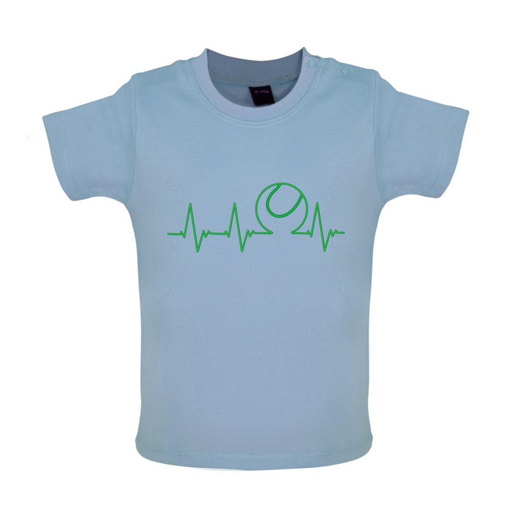 Tennis Heartbeat Baby T Shirt