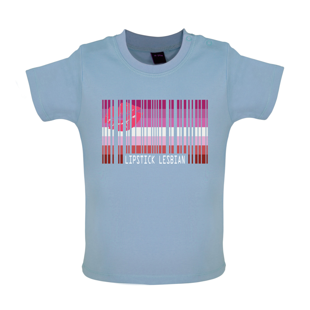 LGBT Barcode Flags - Lipstick Lesbian Baby T Shirt