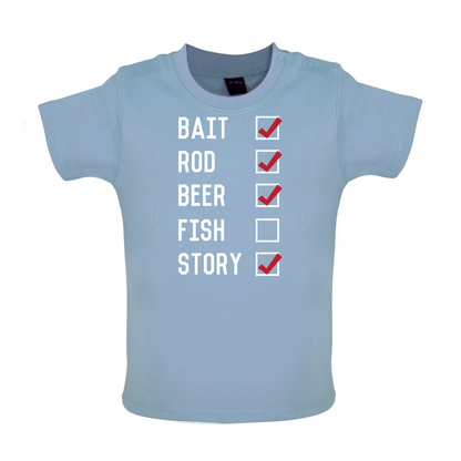 Fishing Checklist Baby T Shirt