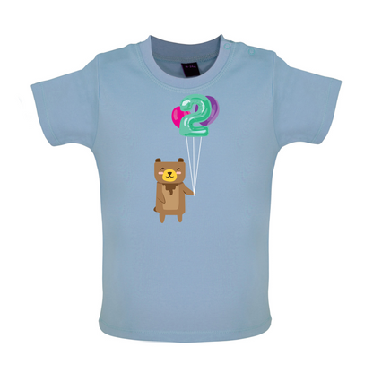 2nd Birthday Bear Baby T Shirt