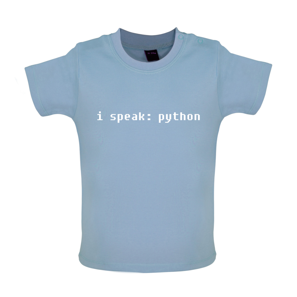 I Speak Python Baby T Shirt