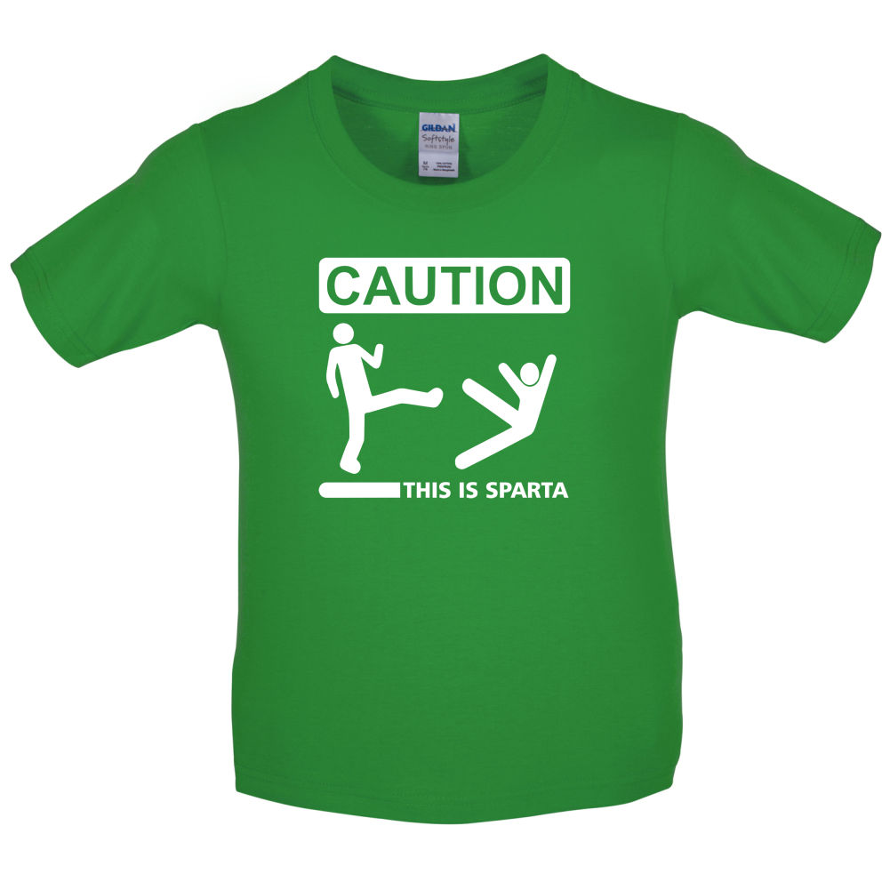 Caution This Is Sparta Kids T Shirt