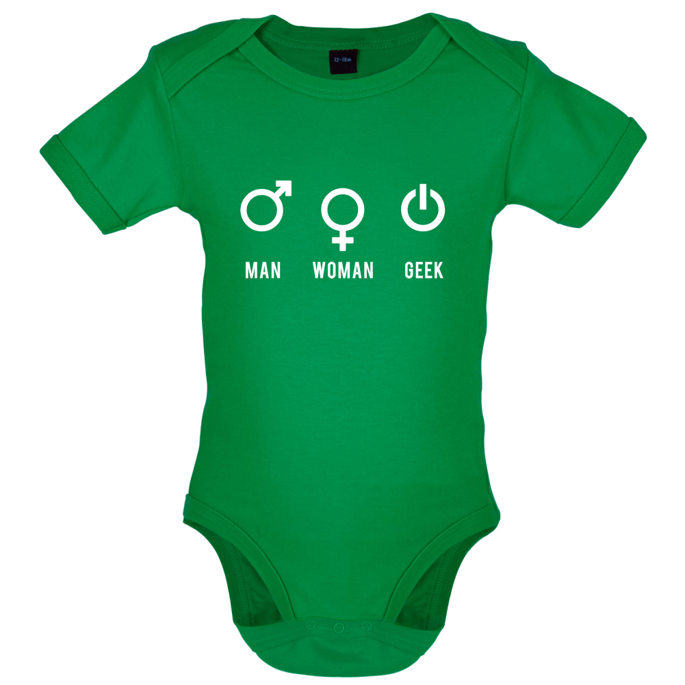 Man Woman GEEK Baby T Shirt