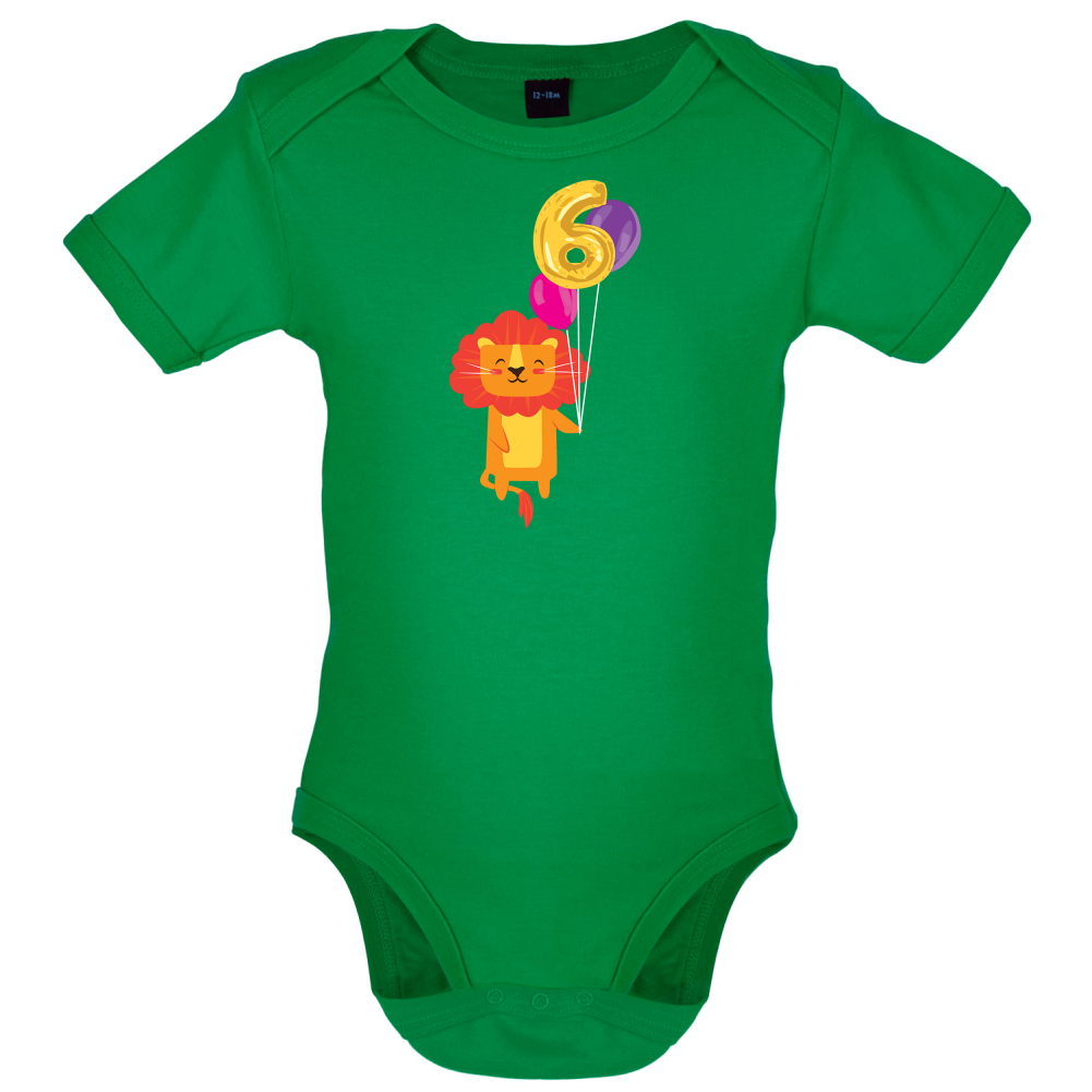 6th Birthday Lion Baby T Shirt