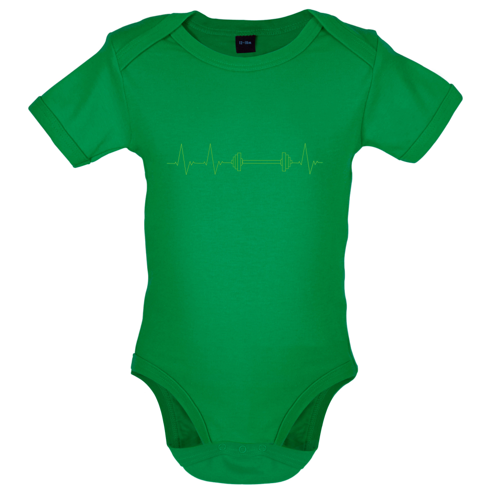 Weight Lifting Heartbeat Baby T Shirt