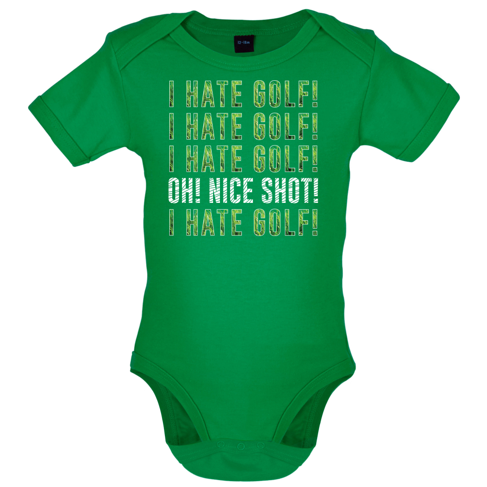 I Hate Golf Baby T Shirt