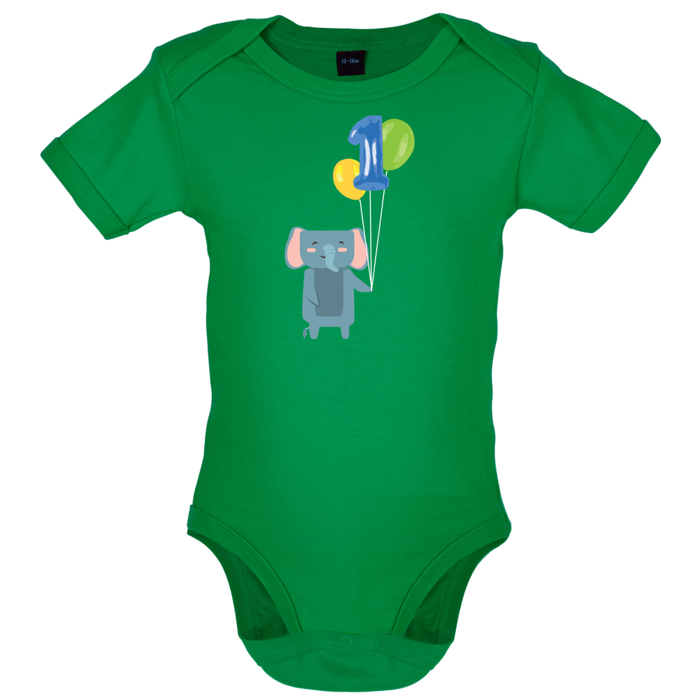 1st Birthday Elephant Baby T Shirt