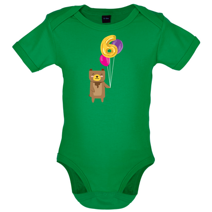 6th Birthday Bear Baby T Shirt