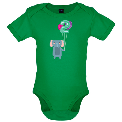 2nd Birthday Elephant Baby T Shirt