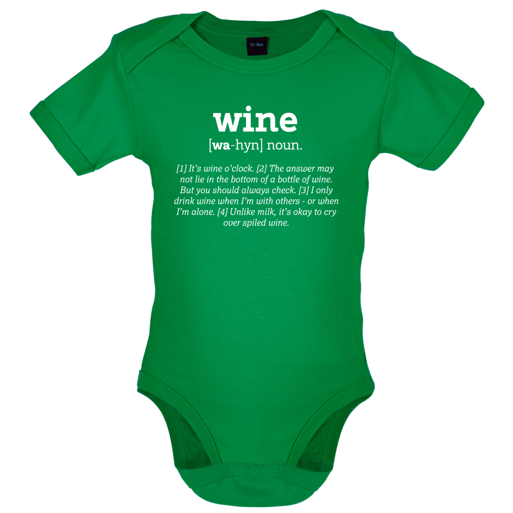 Definition Wine Baby T Shirt