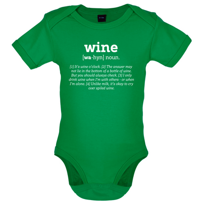 Definition Wine Baby T Shirt