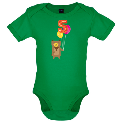 5th Birthday Bear Baby T Shirt