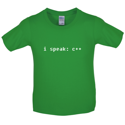 I Speak C Plus Plus Kids T Shirt