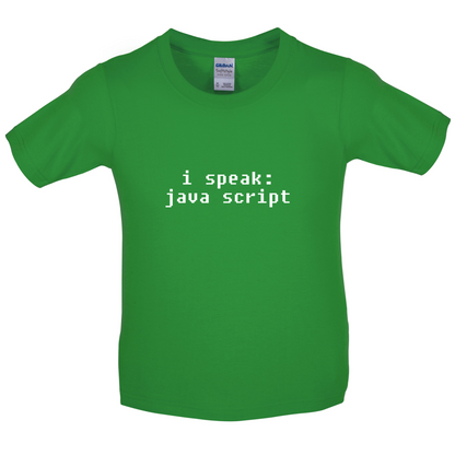 I Speak Javascript Kids T Shirt