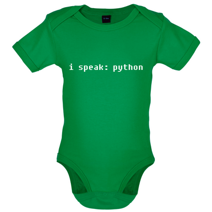 I Speak Python Baby T Shirt