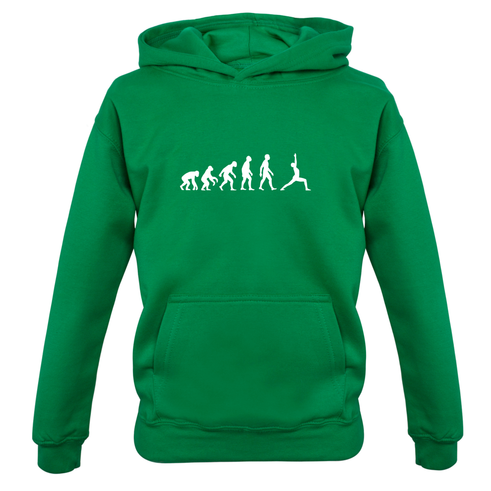 Evolution Of Man Yoga Kids T Shirt