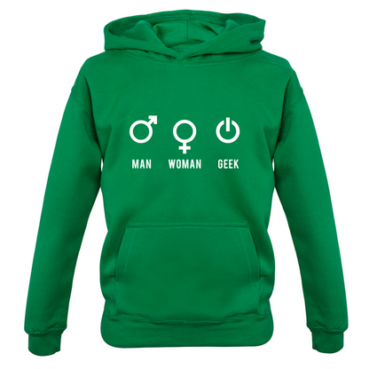 Man Woman GEEK Kids T Shirt