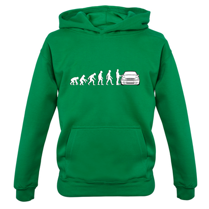 Evolution of Man Fiesta Driver Kids T Shirt