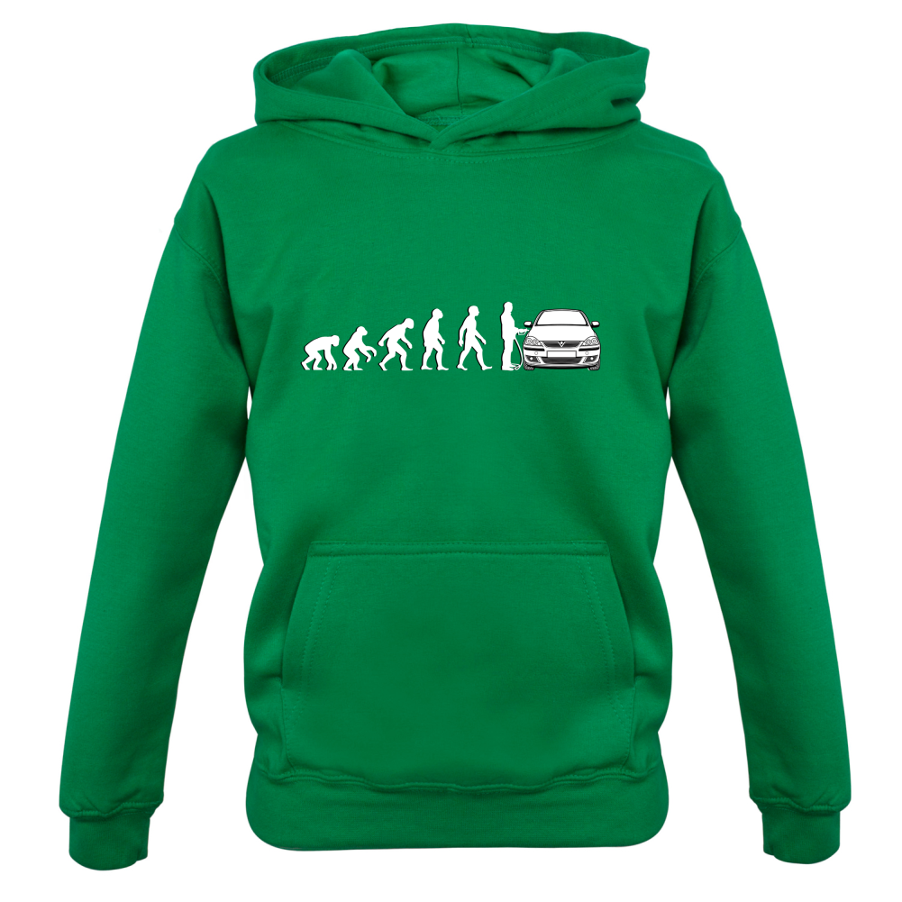 Evolution of Man Corsa Driver Kids T Shirt