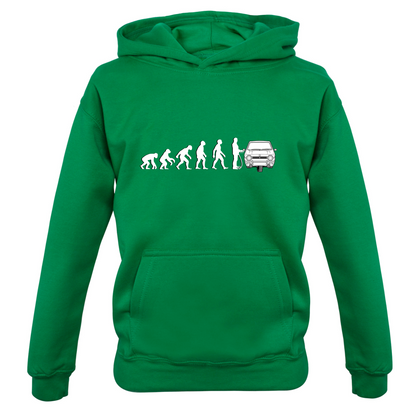 Evolution of Man Reliant Robin Driver Kids T Shirt