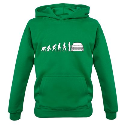 Evolution of Man Mk1 Golf Driver Kids T Shirt