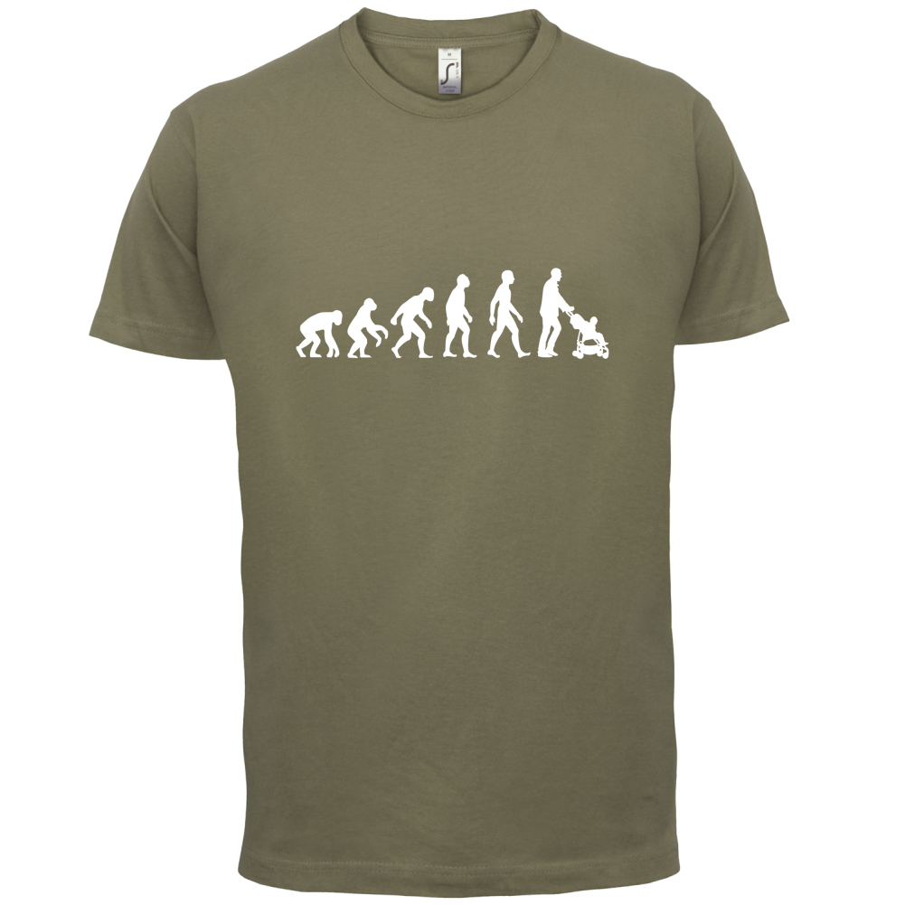 Evolution Of Man Push Chair T Shirt