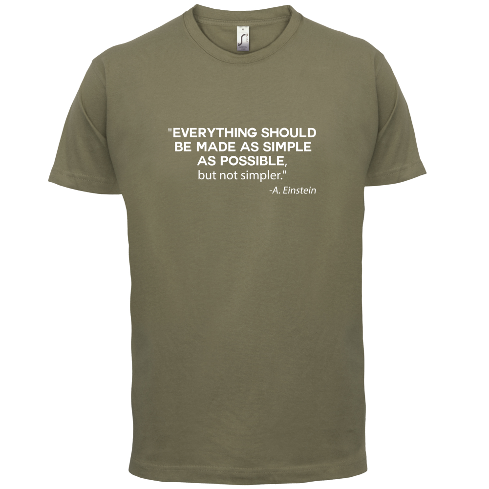 Everything Should be Made as Simple as Possible T Shirt