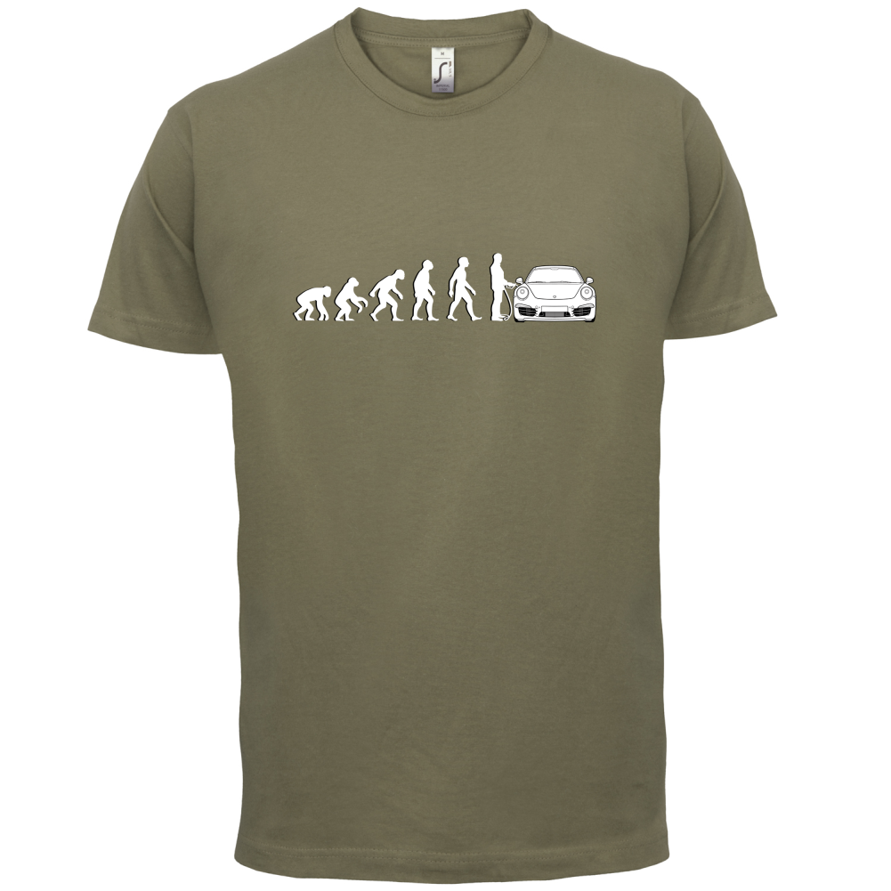 Evolution of Man 911 Driver T Shirt