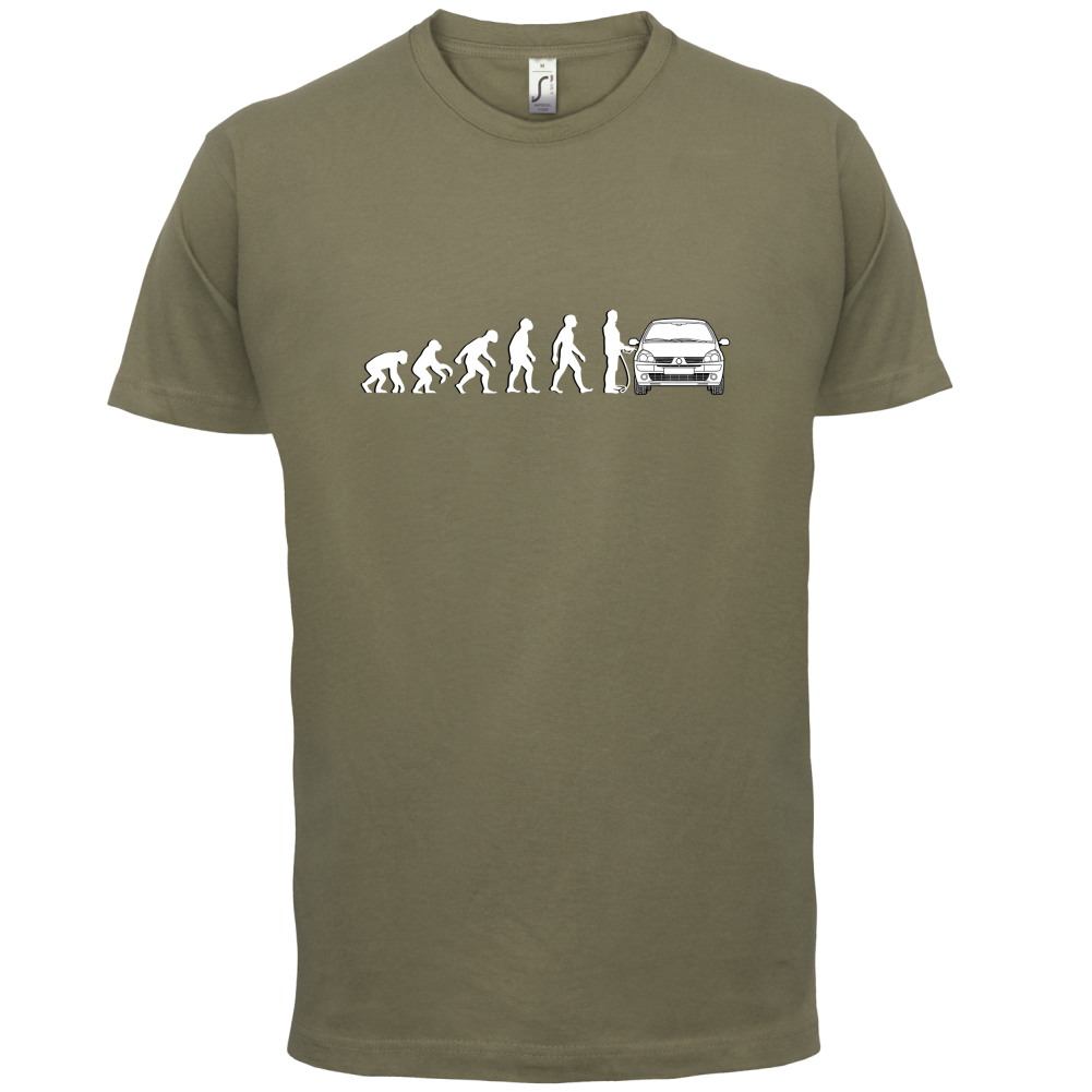 Evolution of Man Clio Driver T Shirt