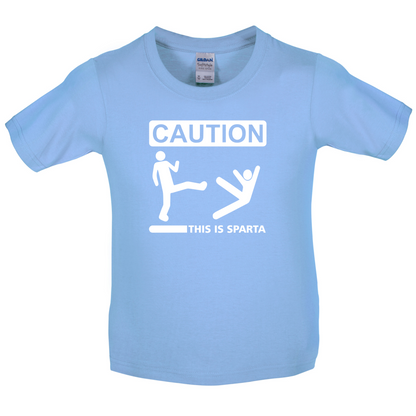 Caution This Is Sparta Kids T Shirt