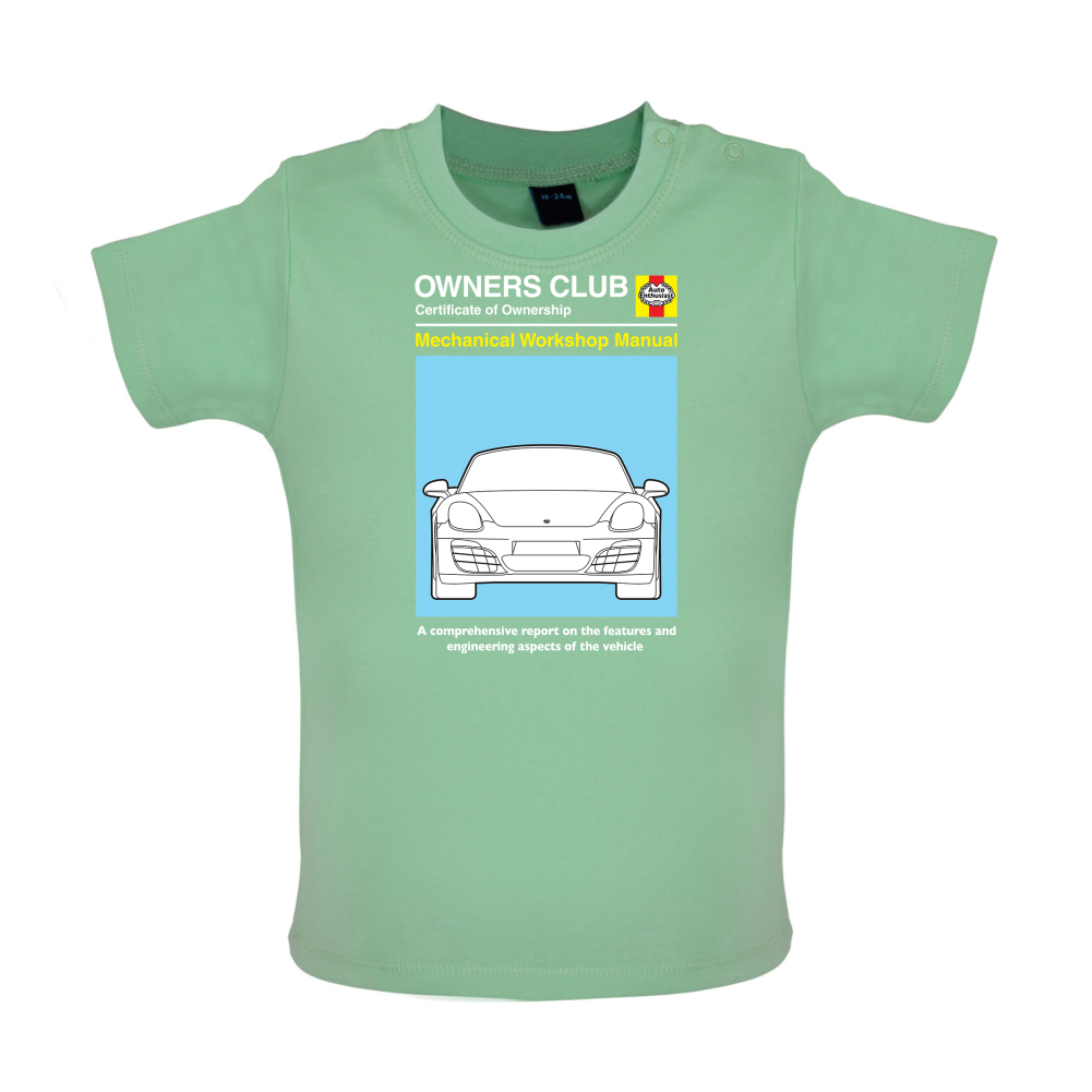 Car Owners Manual 981 Turbo Baby T Shirt