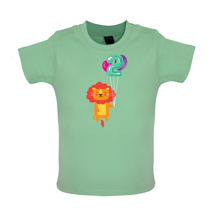 2nd Birthday Lion Baby T Shirt