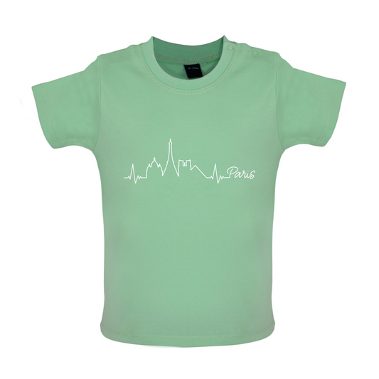 Paris Heartbeat Baby T Shirt