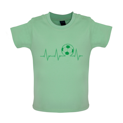 Football Heartbeat Baby T Shirt