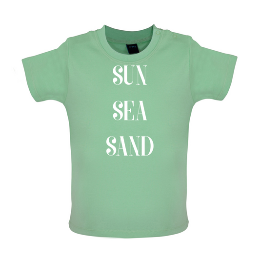 Sun Sea Sand Baby T Shirt