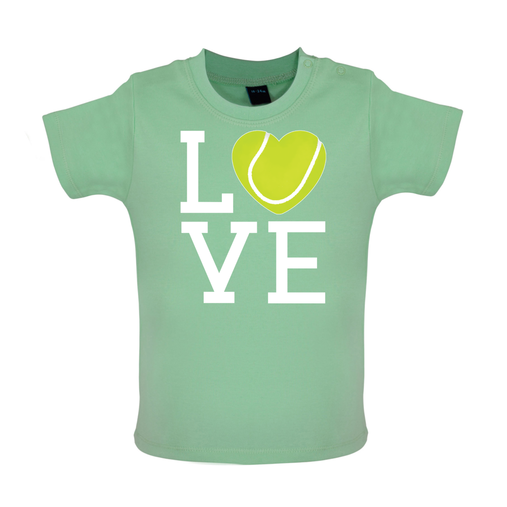 I Love Tennis Baby T Shirt