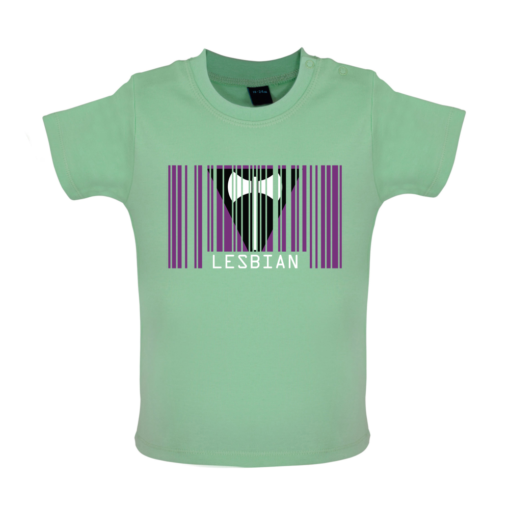 LGBT Barcode Flags - Lesbian Baby T Shirt