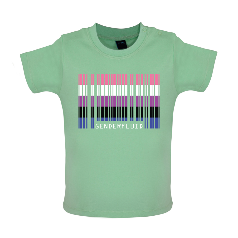 LGBT Barcode Flags - Gender Fluid Baby T Shirt