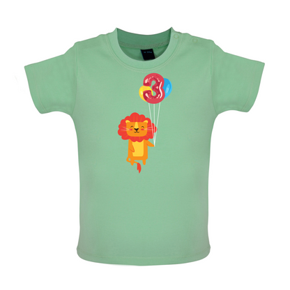 3rd Birthday Lion Baby T Shirt