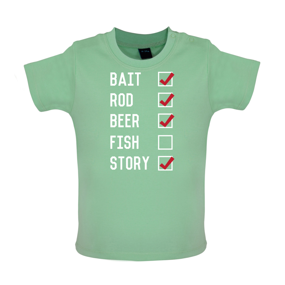 Fishing Checklist Baby T Shirt