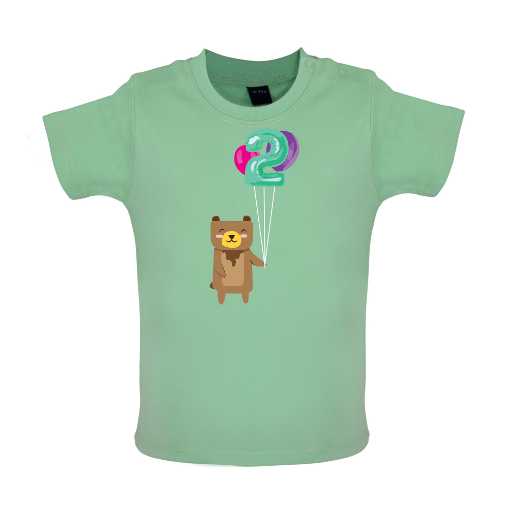 2nd Birthday Bear Baby T Shirt