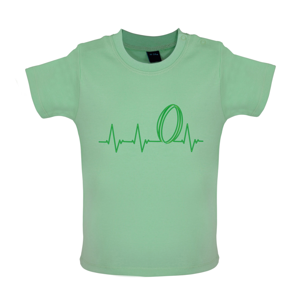 Rugby Heartbeat Baby T Shirt