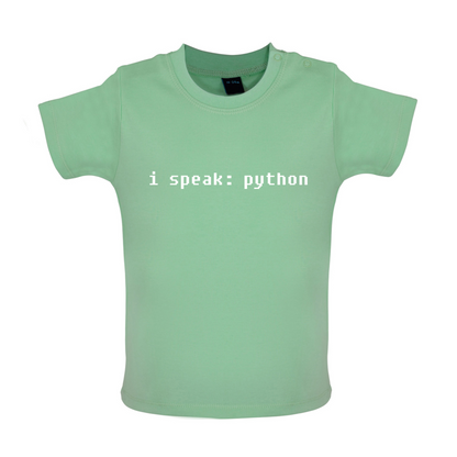 I Speak Python Baby T Shirt