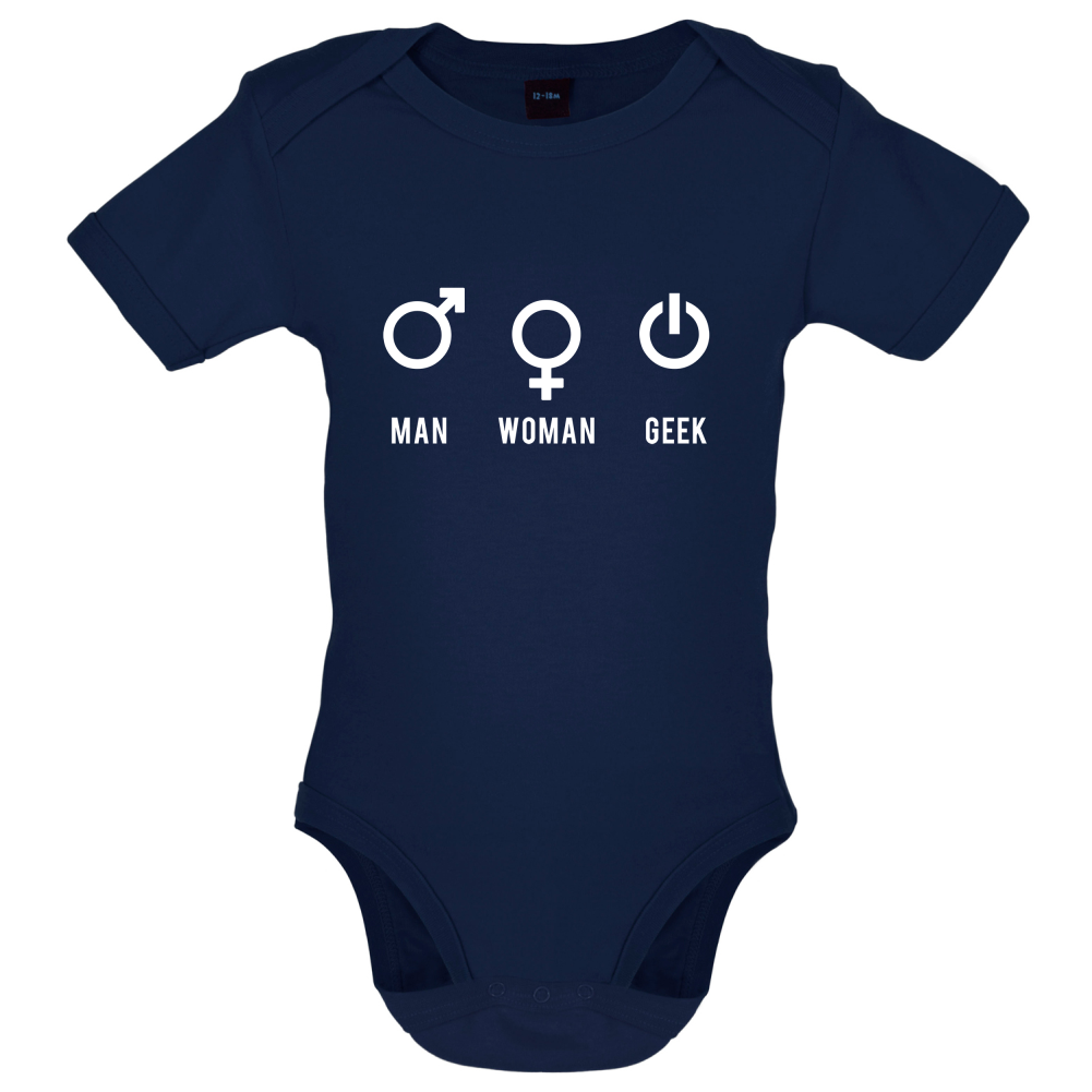 Man Woman GEEK Baby T Shirt