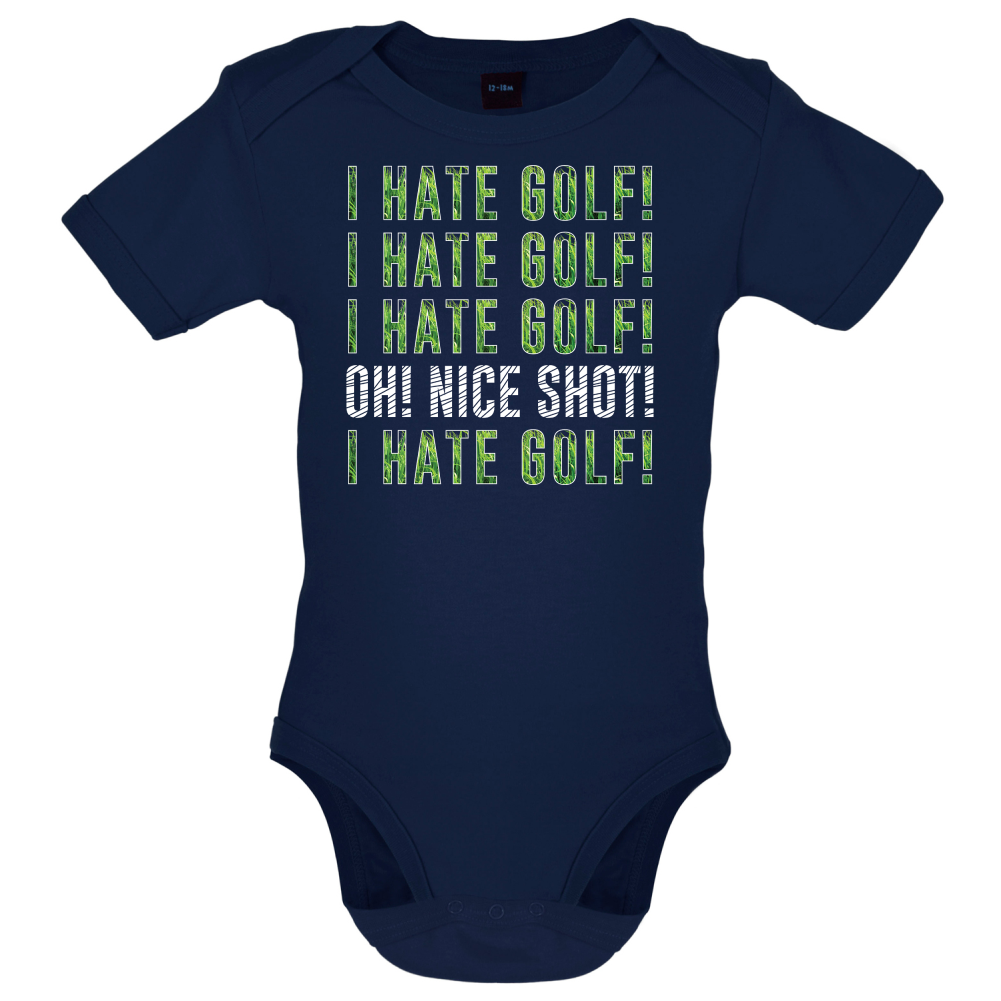 I Hate Golf Baby T Shirt