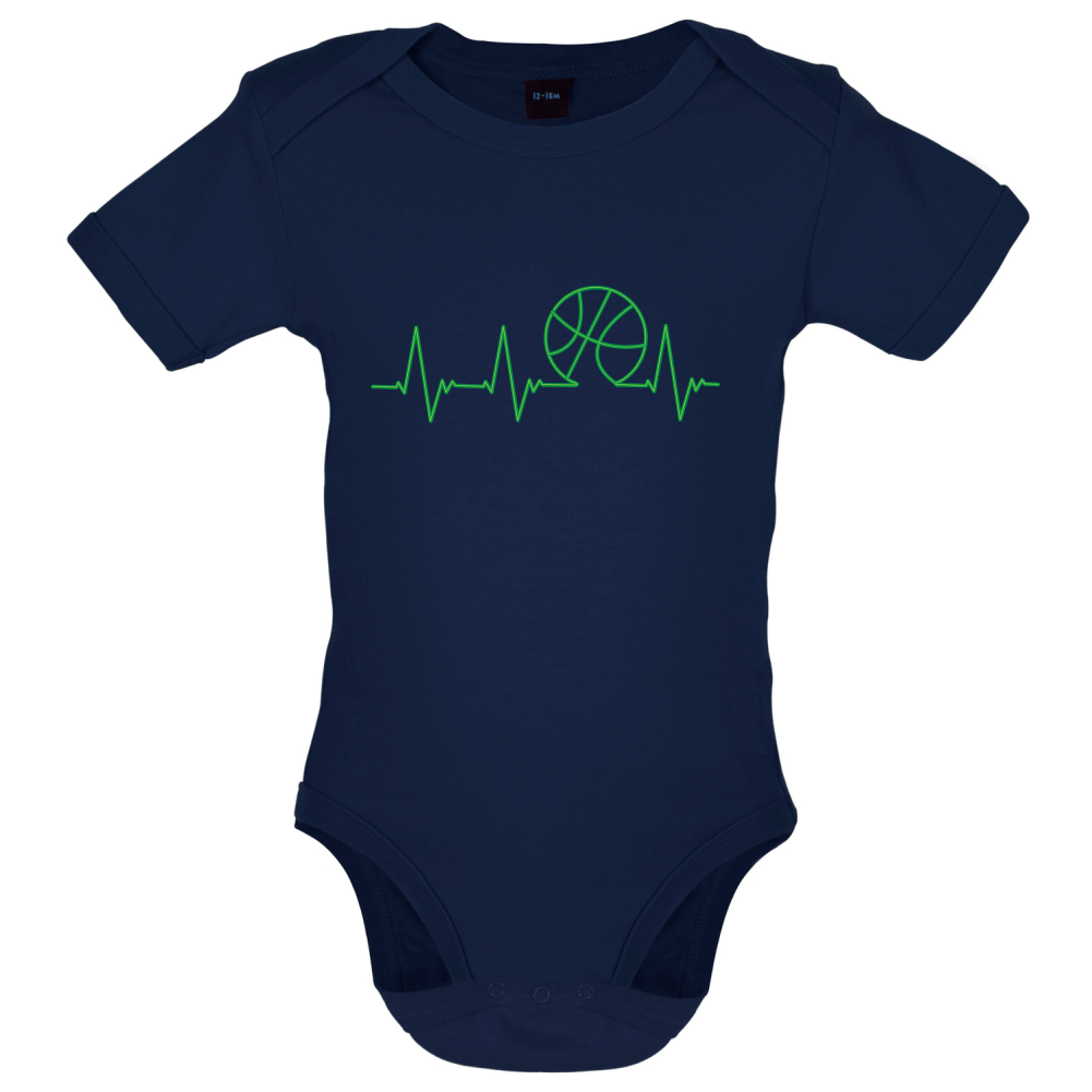 Basketball Heartbeat Baby T Shirt