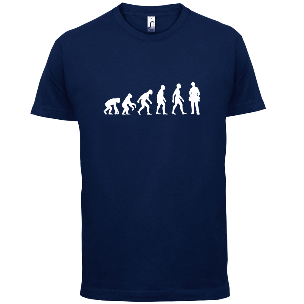 Evolution Of Man Electrician T Shirt