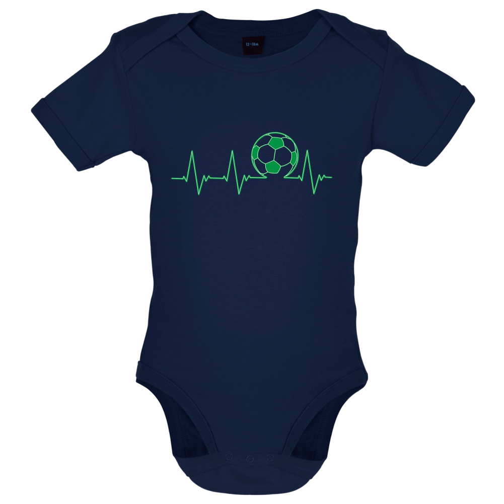 Football Heartbeat Baby T Shirt