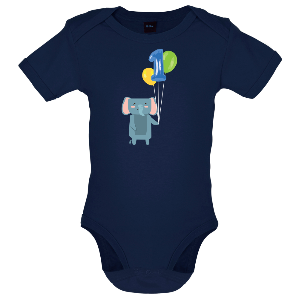 1st Birthday Elephant Baby T Shirt