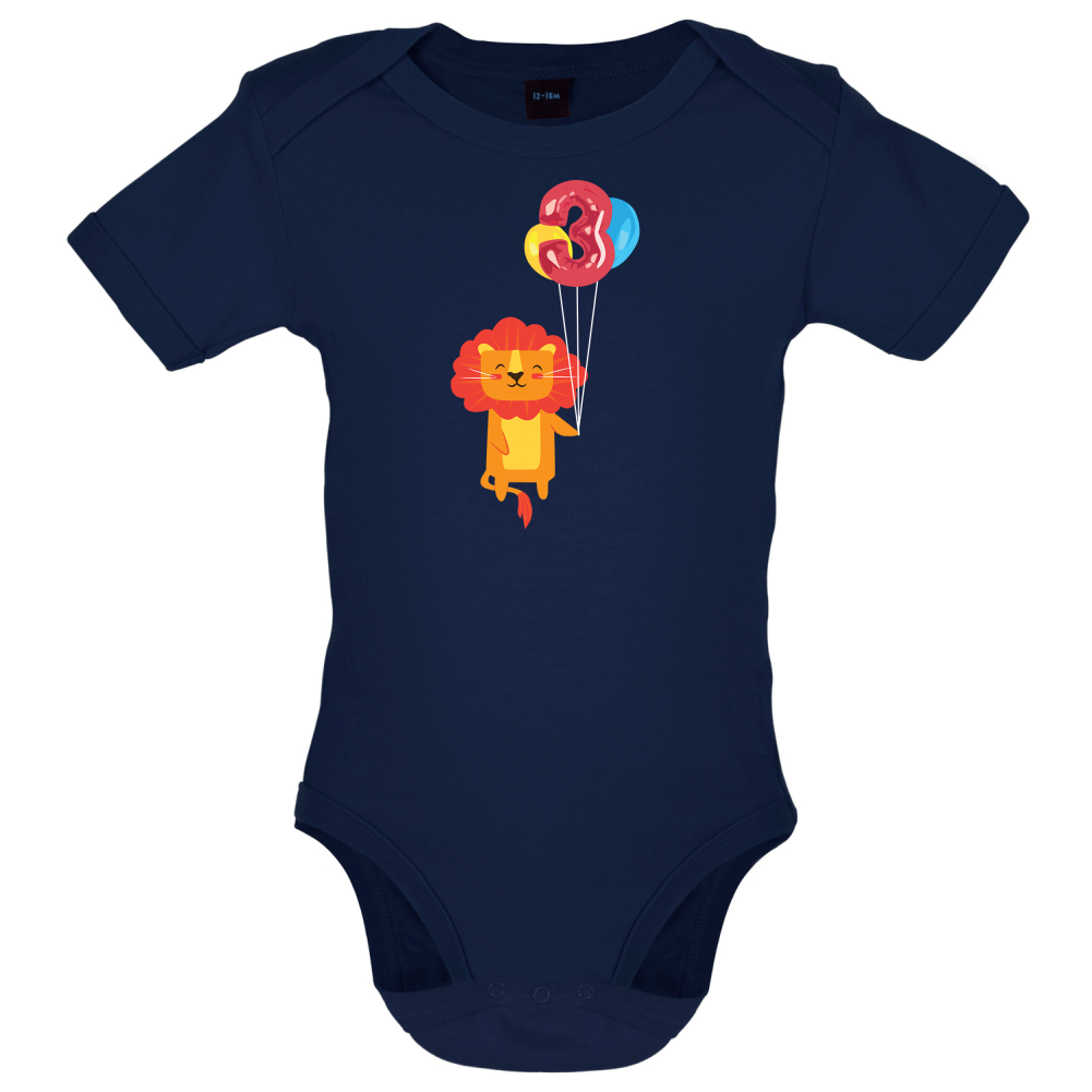 3rd Birthday Lion Baby T Shirt